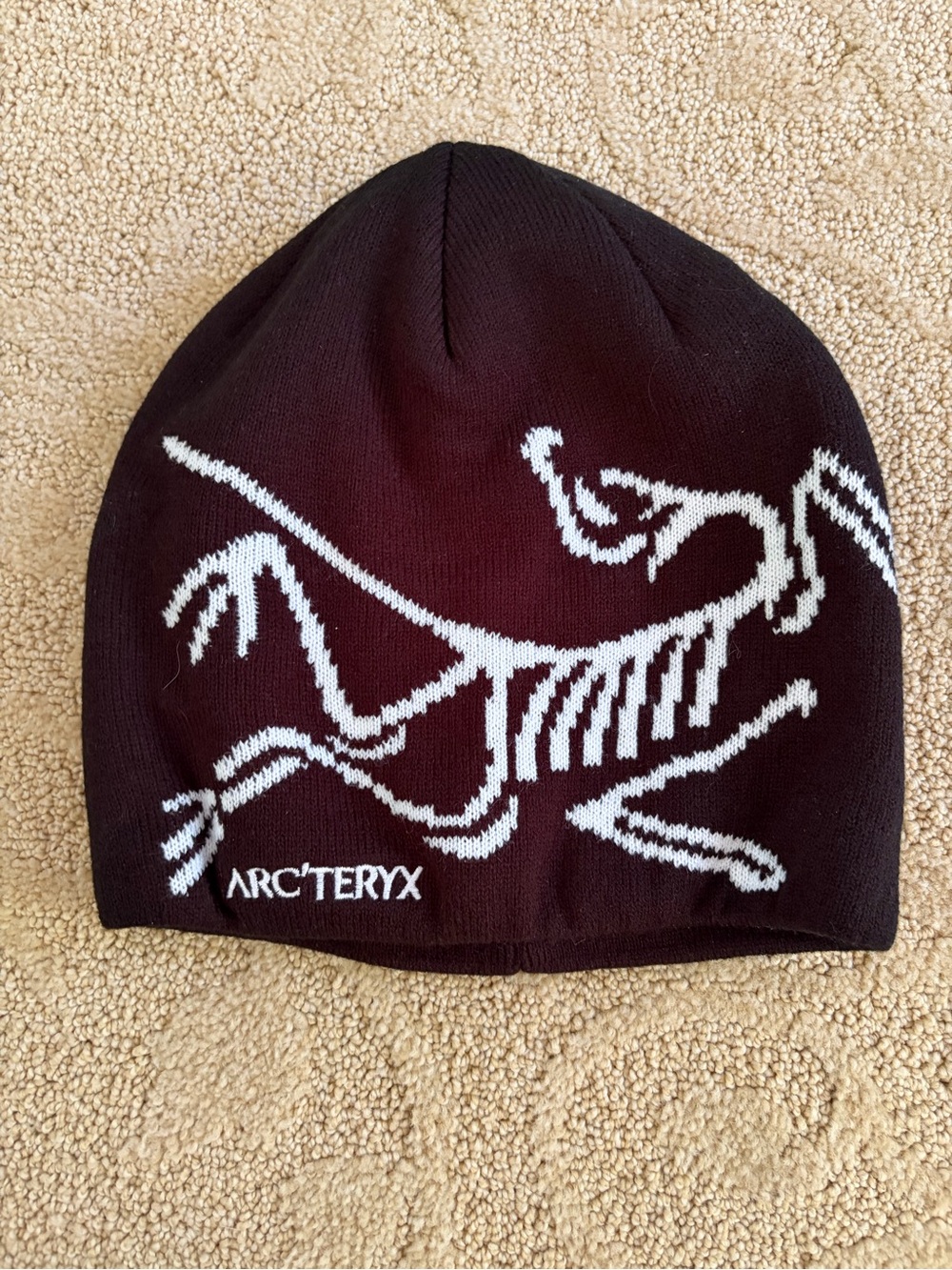 Black Beanie with White Skeleton Logo Gorp Cor